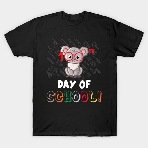 100 Days Of School Gift Koala Happy 100th Days Of School T-Shirt by Manonee